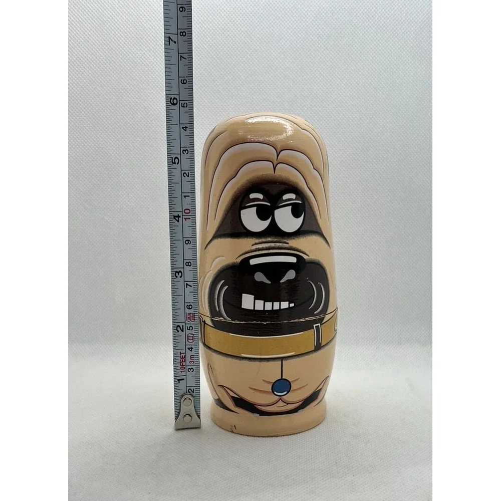 4 Piece Wooden Russian Nesting Dolls Cute Dogs‎ Theme Set of 4
